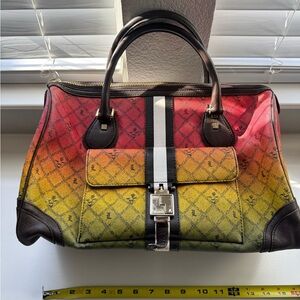 L.A.M.B. Red and Yellow Gradient Satchel